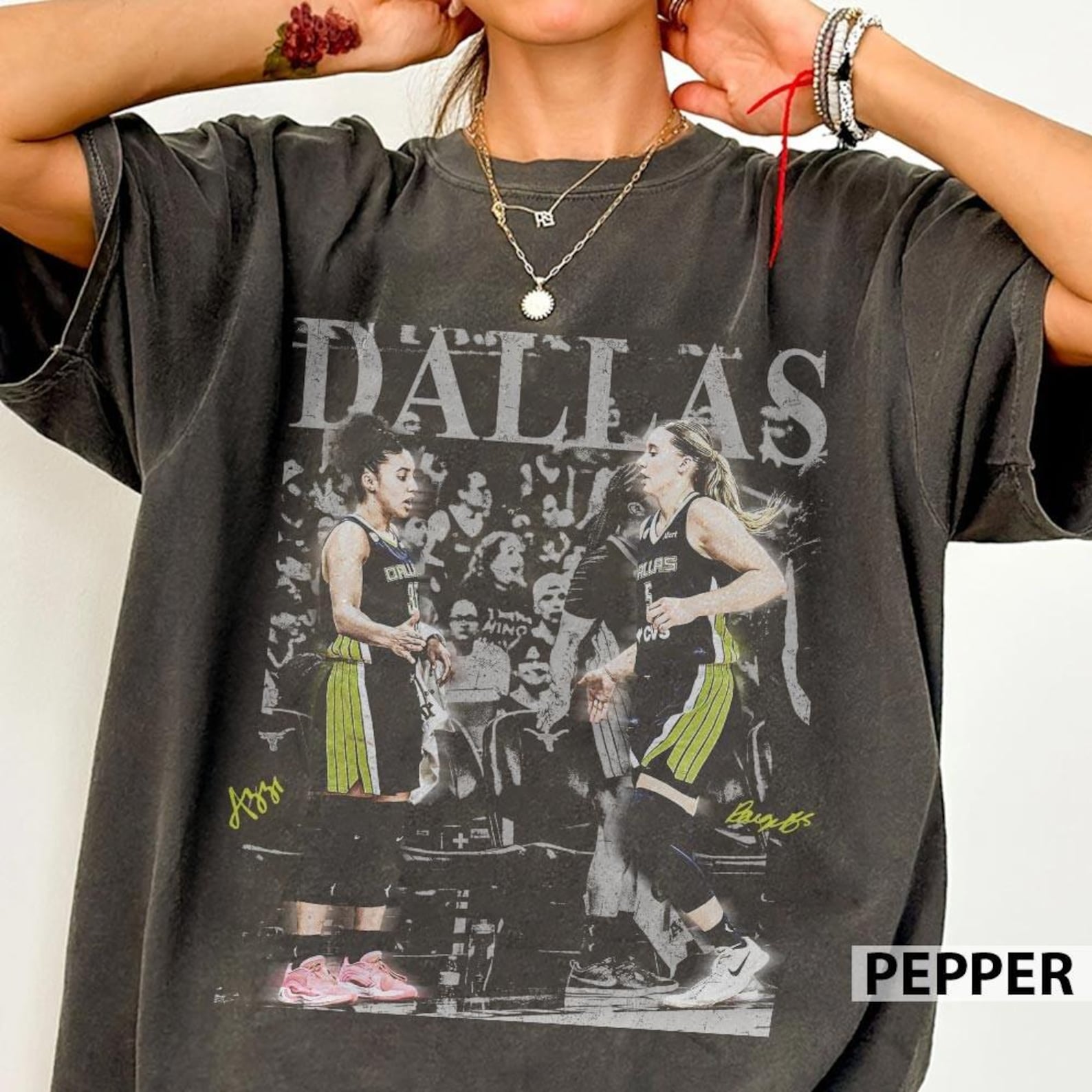 Azzi Fudd Paige Bueckers Women Dallas Basketball Comfort Colors Shirt S