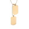 Stainless Steel Double Sided Polished Military Pendant Jewelry Personality Sweater Necklace