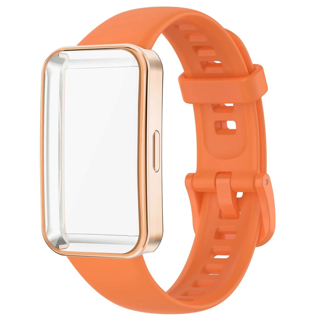 Silicone Watchbands For Huawei Band 9 Strap Replacement Strap For Huawei Band 8 Correa Bracelet Screen Protector Accessories