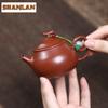 130ml Creative Yixing Purple Clay Teapots Handmade Eggplant Pot Raw Ore Zhu Mud Kettle With Infuser Zisha Tea Set Cha Supplies