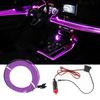 2M Car LED Interior Atmosphere Decorative Wire Strip Light Accessories Purple G