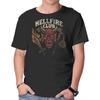 Unisex Crew Neck T-Shirt Summoned By The Hellfire Graphic Short Sleeve Casual Tee