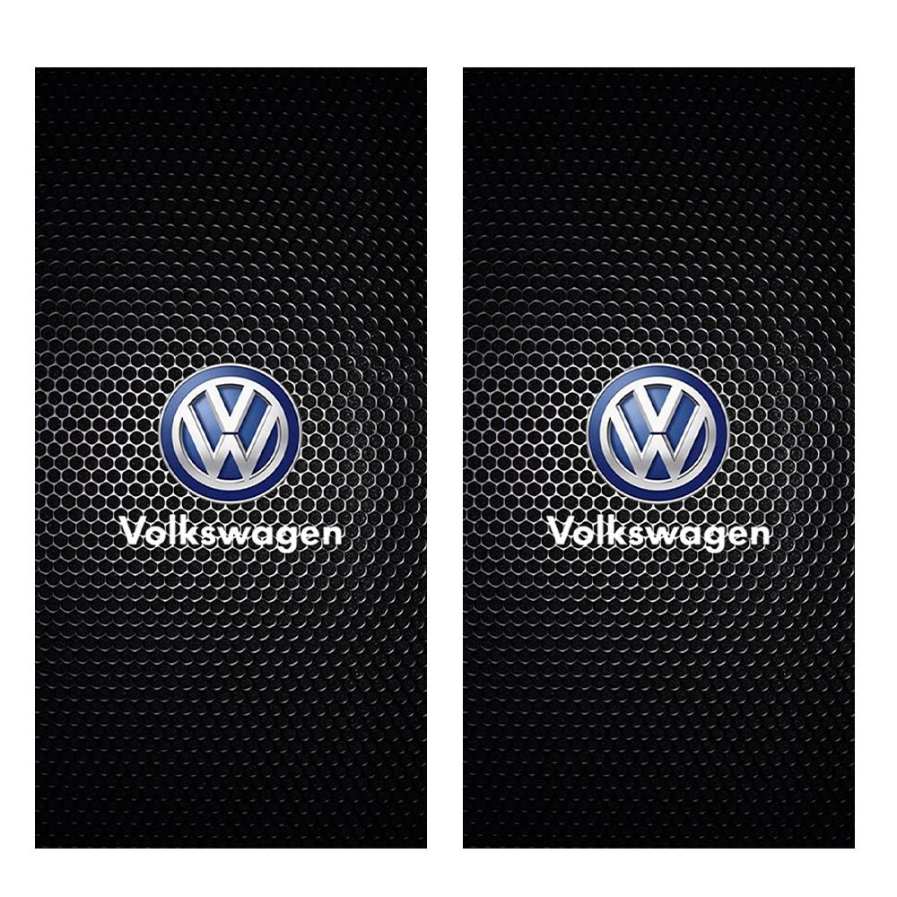 SVLHP1 2Pcs Car Logo Center Pillar Sticker Decor Accessories For VW GTI Golf8 Polo Passat Mk6 MK7 Tiguan R32 R RLine Magotan Jetta Bora