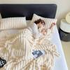 Multifunctional Solid Color Flannel Blanket Thickened Warm Blanket Soft Comfortable Office Nap Blanket Winter