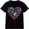 Muziek Hart T-shirt DJ Audio Speaker Koptelefoon Retro Boombox Grafisch T-shirt