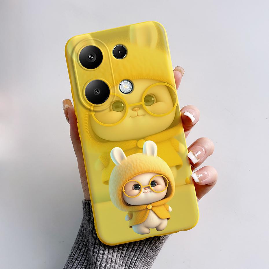 For Xiaomi Poco M6 Pro Case Soft Silicone Cute Cat Panda Shockproof Cover for Poco M6 Pro 4G TPU Coque Funda Shell M6Pro 6.67''