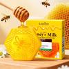 Sadoer Honey Milk Moisturizing Bubbling Soap Skin Whitening Facial Soap Deep Cleansing Body Face Wash Foam Solid Facial Cleanser