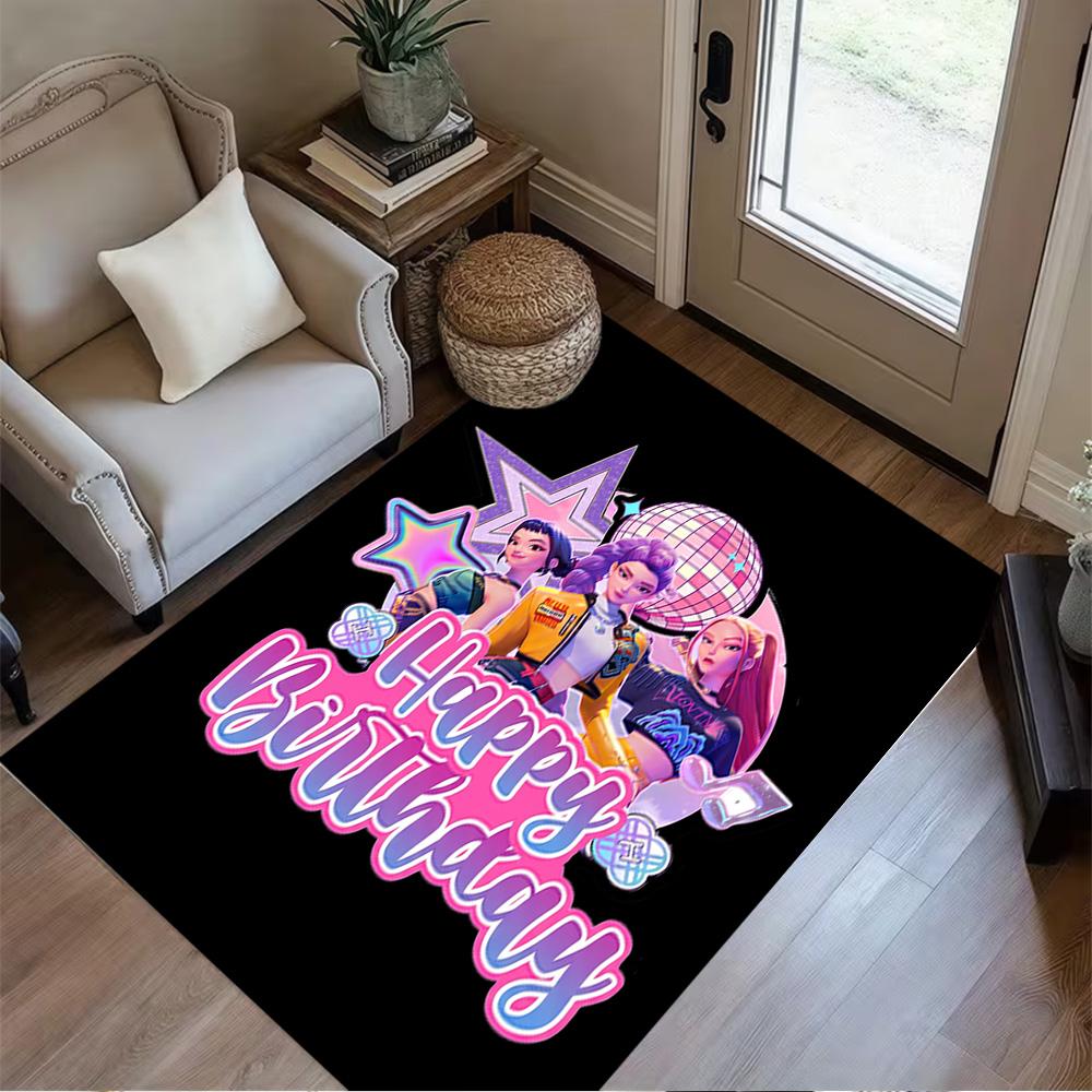 Futuristic Fashion Icons Area Rug Perfect for Hallway Outdoor Decorate room Entryway Antislip Carpet Decorate Offices