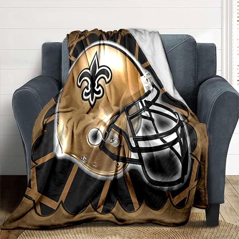 1pc Blanket - New Orleans Saints logo Print Design,Lightweight Blanket for Sofa,Bed- Soft &Warm,Gift for All Seasons