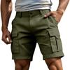 Pantalones Cortos Cargo para Hombre Diseño de Múltiples Bolsillos Corte Holgado Estilo Casual Tejido Duradero para Actividades al Aire Libre