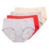 4 Pack Women Cotton Mid Waist Period Panties Leakproof Breathable Comfort Briefs Ladies Underwear