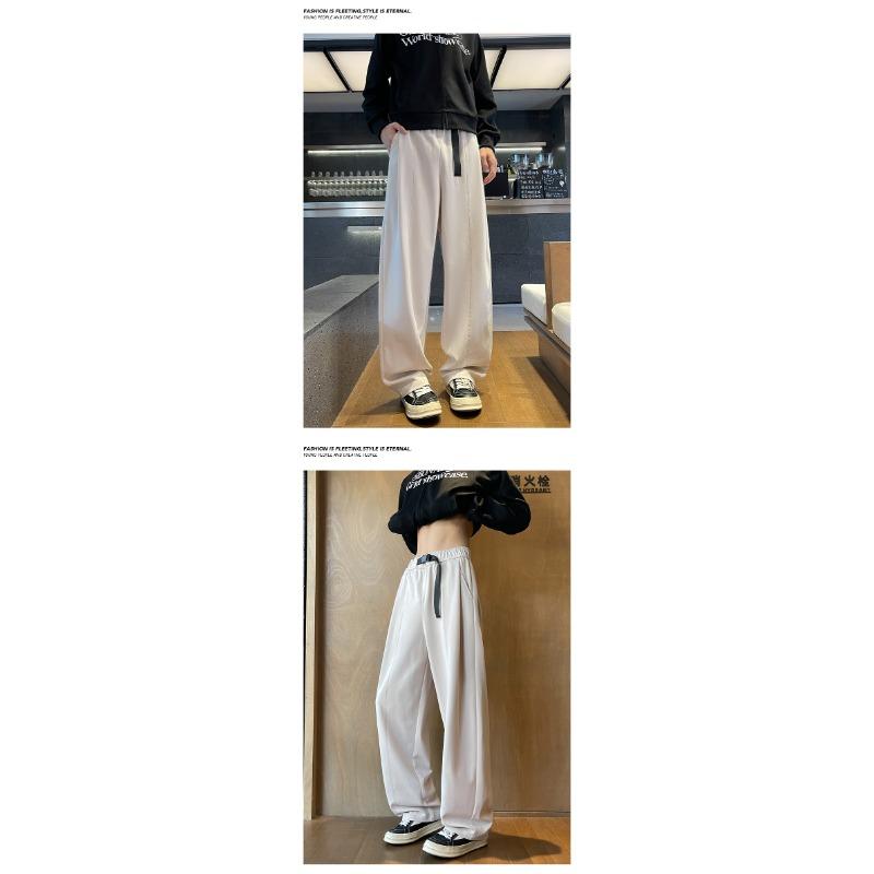 Men S Loose Straight Twill Casual Long Pants Plus Size Spring Autumn Trousers