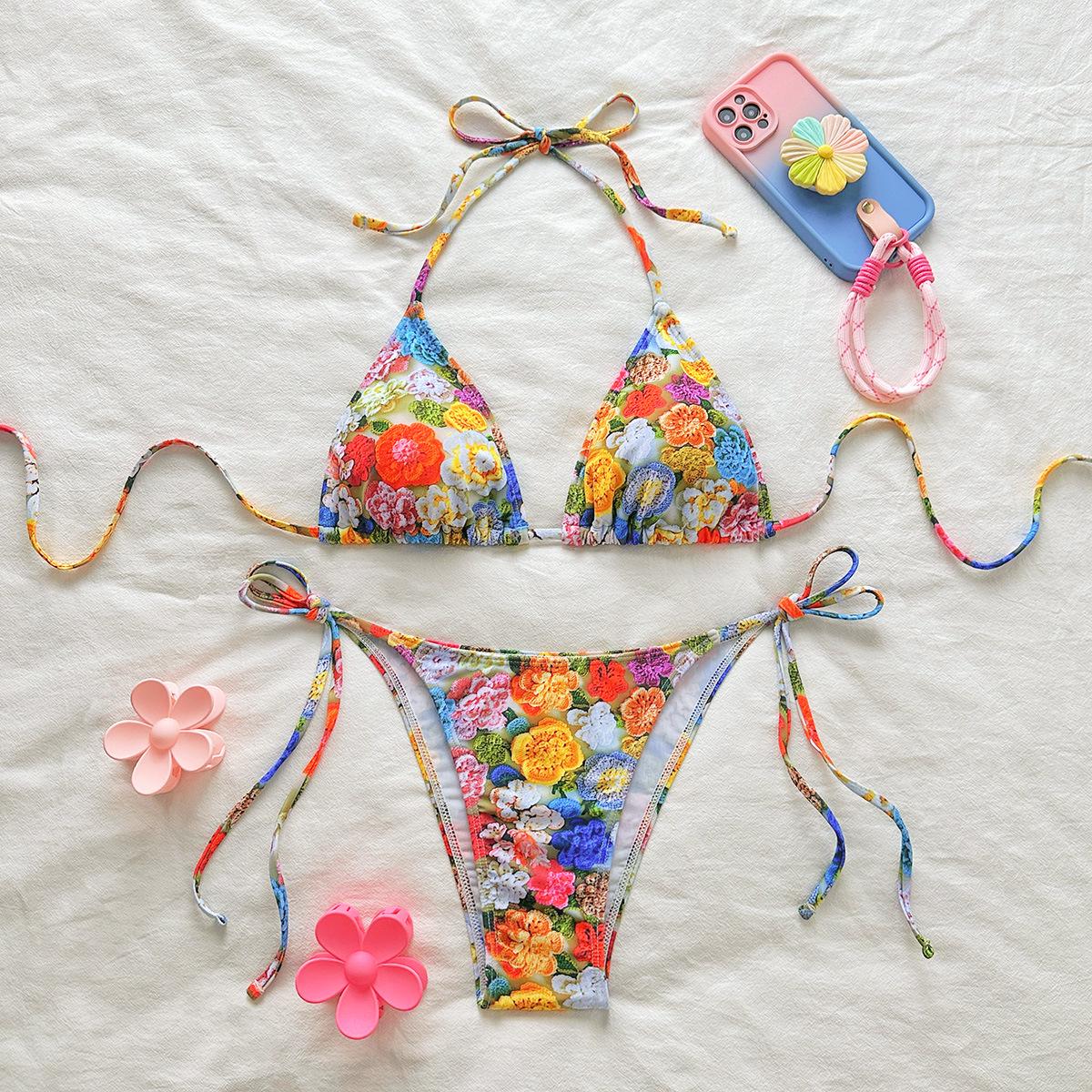 

Women s Triangle Bikini: Printed, Pad-Enhanced, No Underwire Small