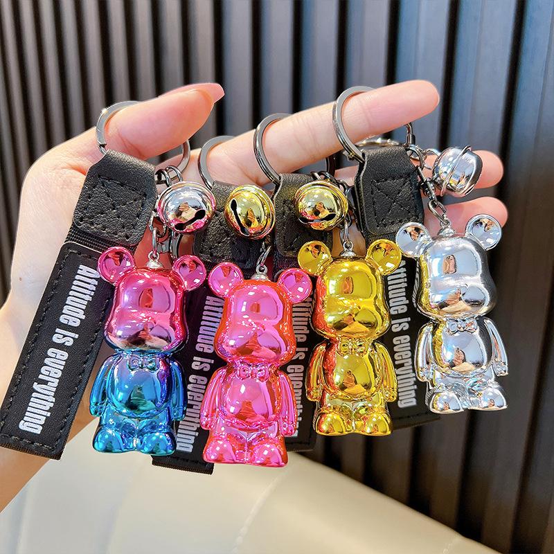 Cartoon Keychain Car Keyring Bear Pendant Key Ring Car Accessories