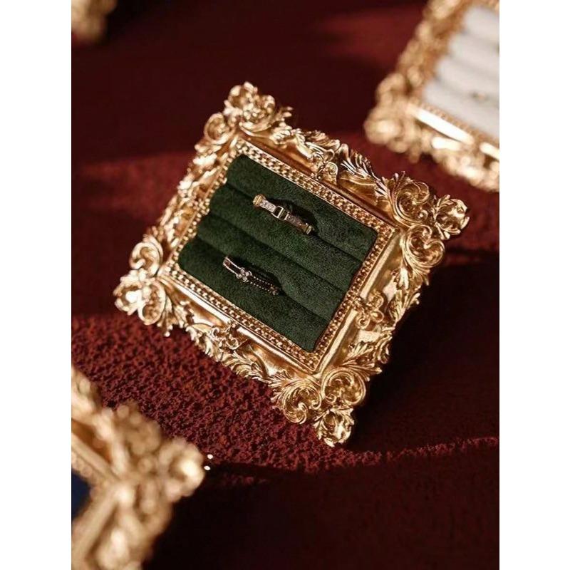 Vintage European Jewelry Display,Vintage Palace Style Ring Tray, Photo Frame Ring Holder Tray For Earrings Necklaces
