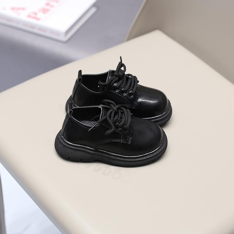 

Britsh Style Formal Baptism Dress Shoes for Boys Retro Pure Color Black Brown Baby Boy Leather Shoes Kids School Shoes H01176 21 чорний