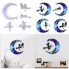 Diy Crystal Epoxy Mold Wall Decor Pendant Jewelry Mold Hanging Pendant Decoration Witch Moon Mirror Silicone Mold
