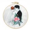 1pc Couple Wedding Pattern Embroidery DIY Fabric Craft Kit Creative Craft Needle and Thread