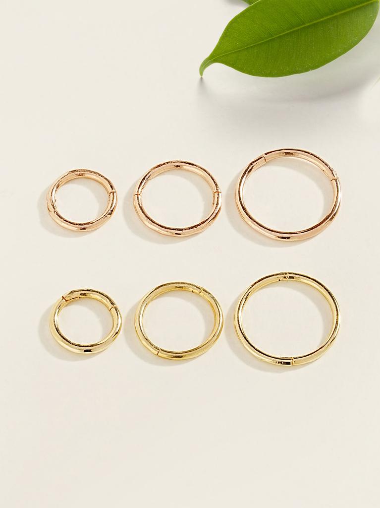 Minimalpiercing 14K Segment Inner Conch Helix Ring Piercing Earrings