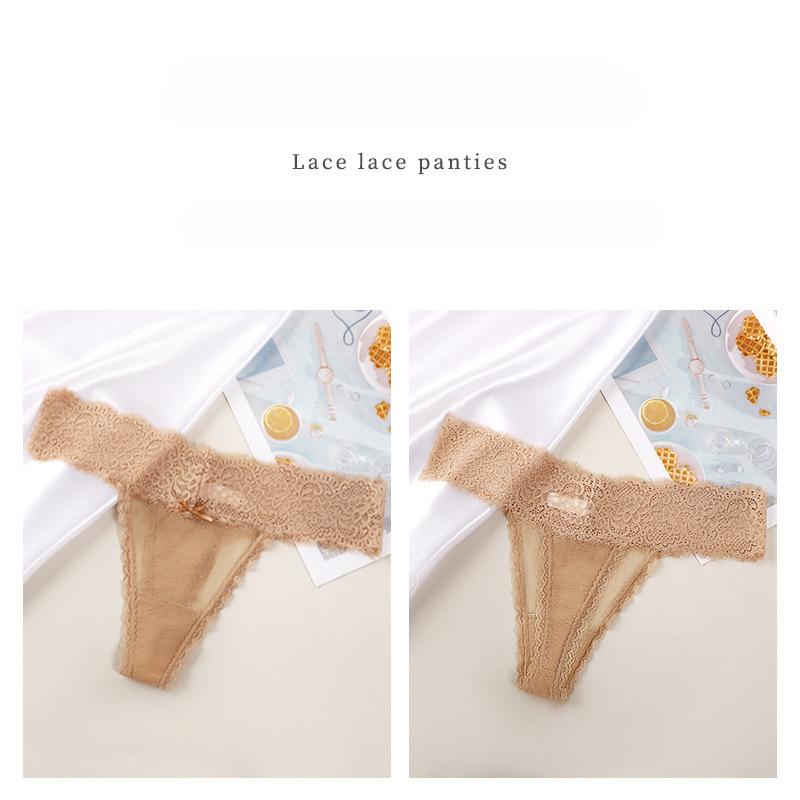 Sexy Hüfthebende Spitzen-Slips mit niedrigem Bund, atmungsaktive Dreieck-Damen-Slips