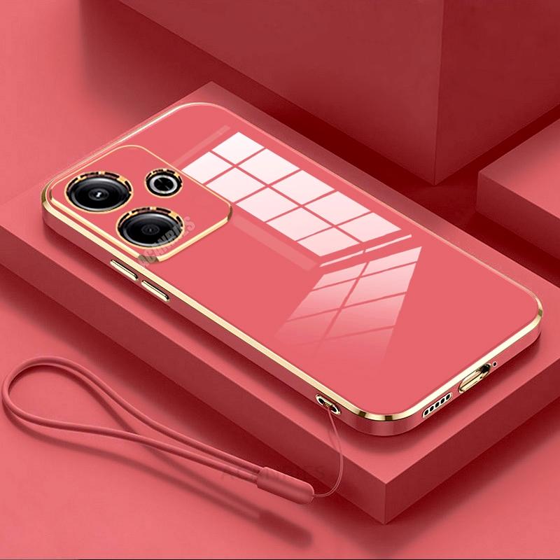 

Redmi13 Luxury Plating Silicone Case On For Xiaomi Redmi 13 13c 4g 12 12c Soft Cover Poco M6 Plus 5g X6 F6 F5 Pocof6 C55 Redmi 9