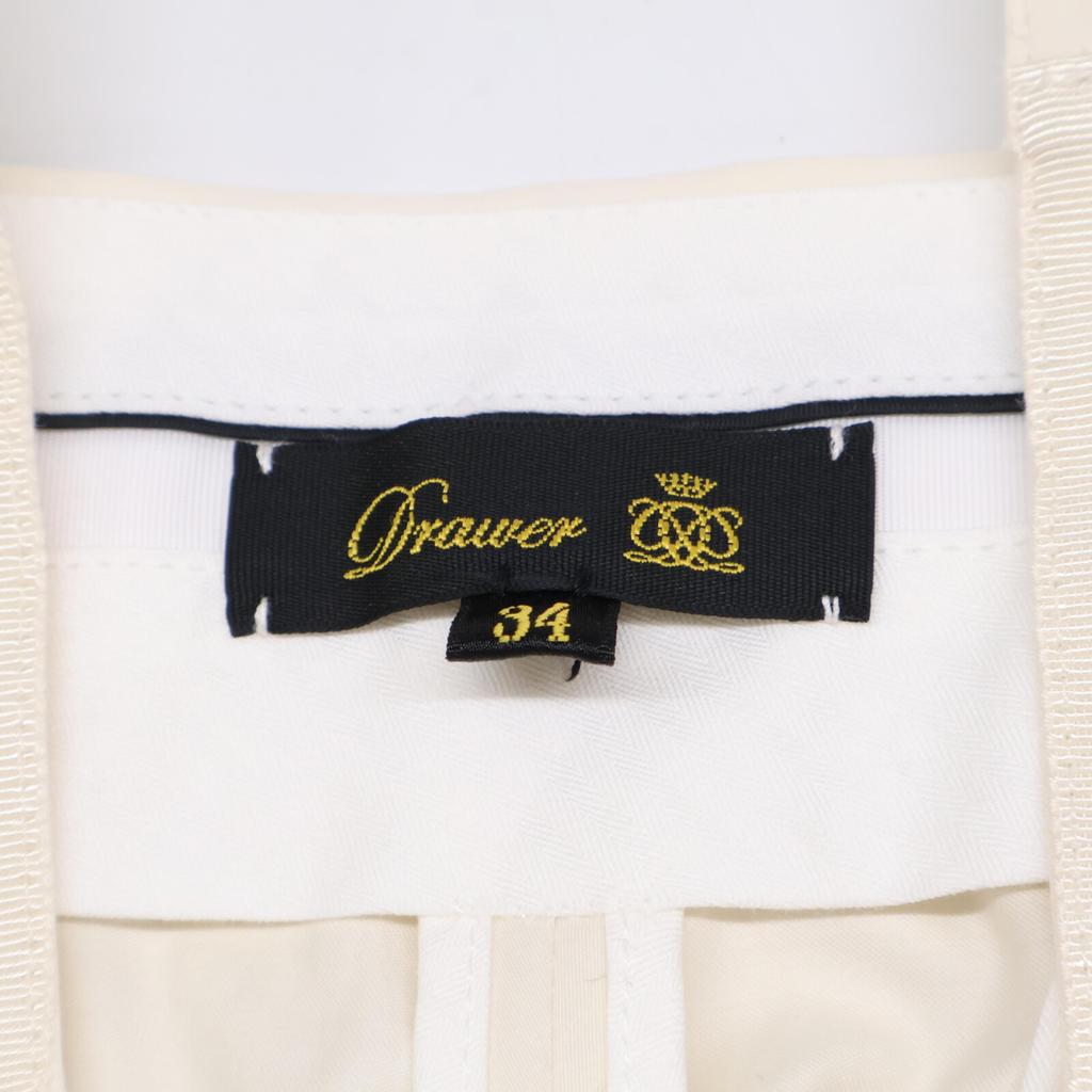 DRAWER 6514-236-1304 23Stainless Steel White Satin Suspender Pants Bottoms 34 whiteUsed