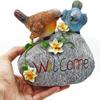 Realistic Bird Statue Resin Outdoor Garden Decoration Welcome Sign Sculpture For Garden Yard Lawn Decoration Gift
