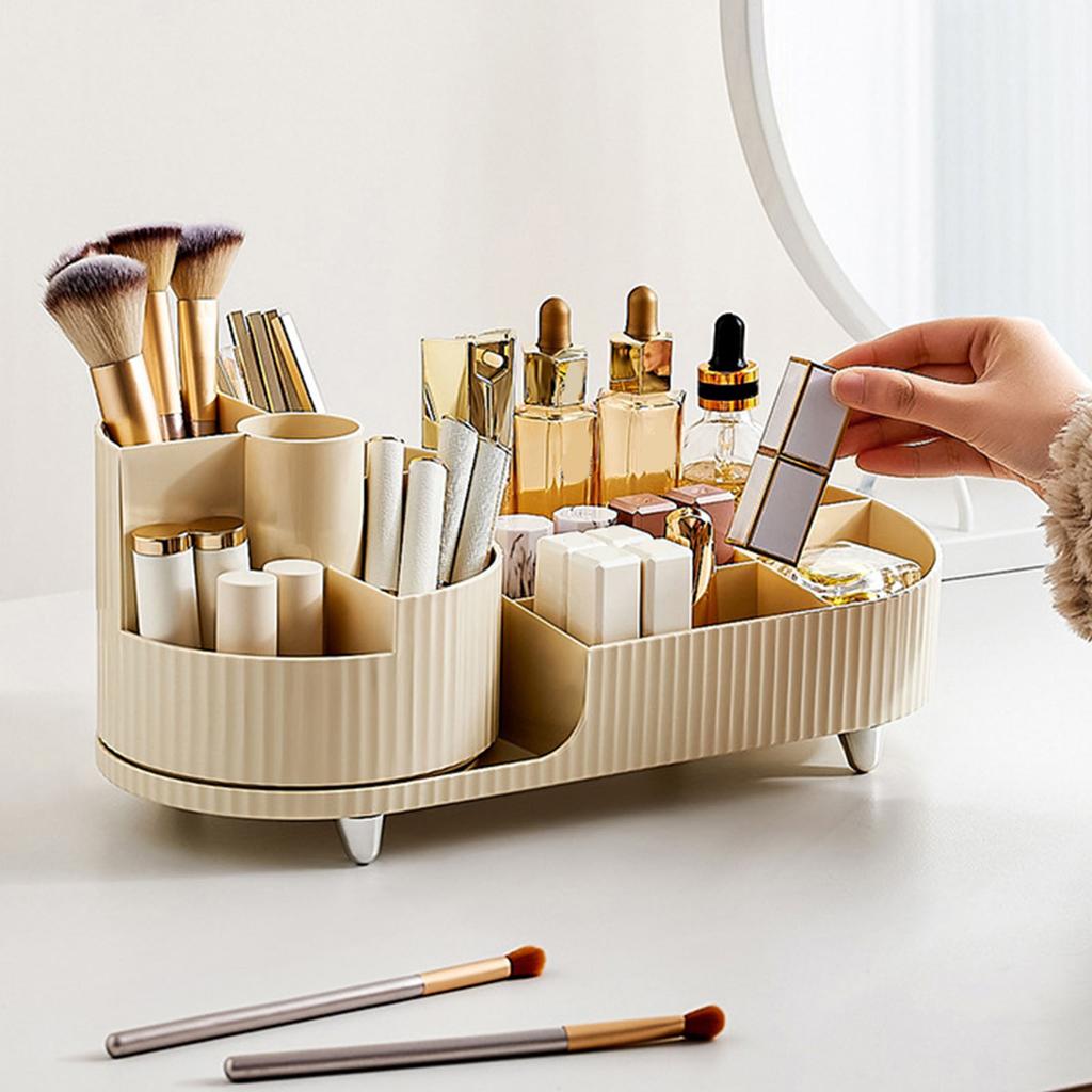 Makeup Brush Holder 360 Degree Rotating Cosmetic Storage Cup for Vanity Small Perfume Lipstick