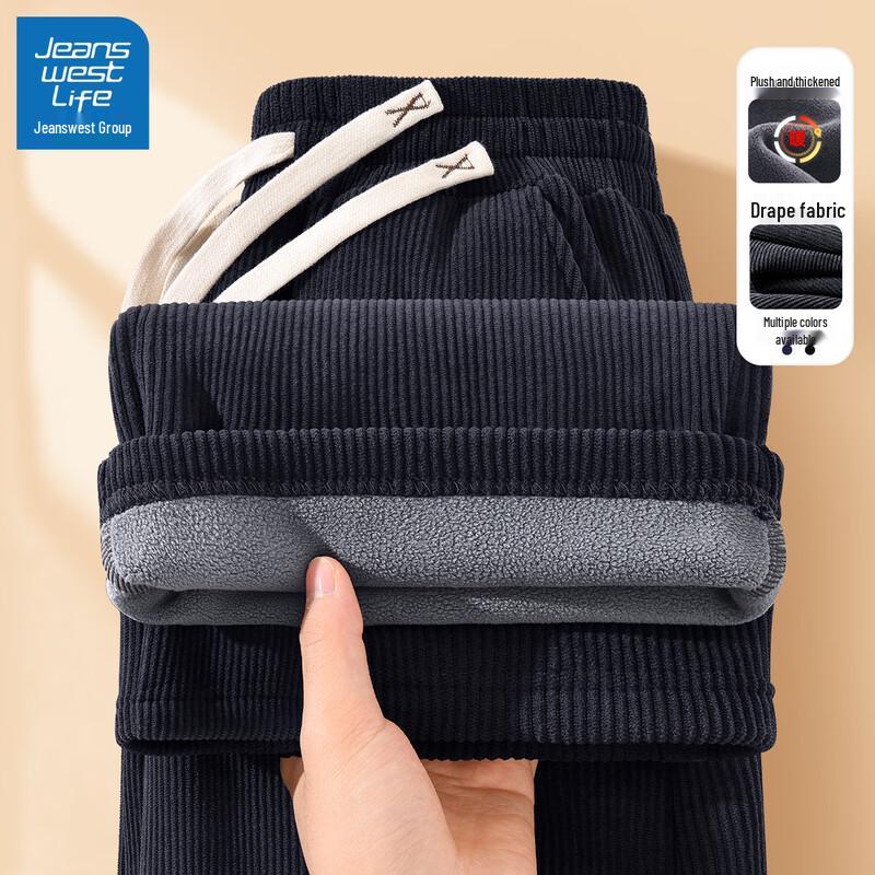 JEANSWEST LIFE Мужские вельветовые брюки на флисовой подкладке XL