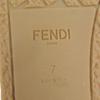 Fendi Loafers Olock FF Logo Gold Metal Fringe Beige Nubuck Leather Mens 7 7P1589 Used