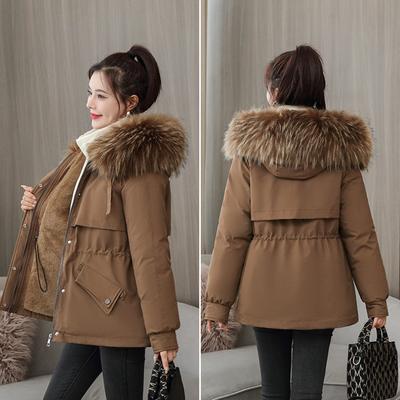 Veste d'hiver rembourrée en coton pour femme, version coréenne, veste à la taille, vêtements rembourrés en coton