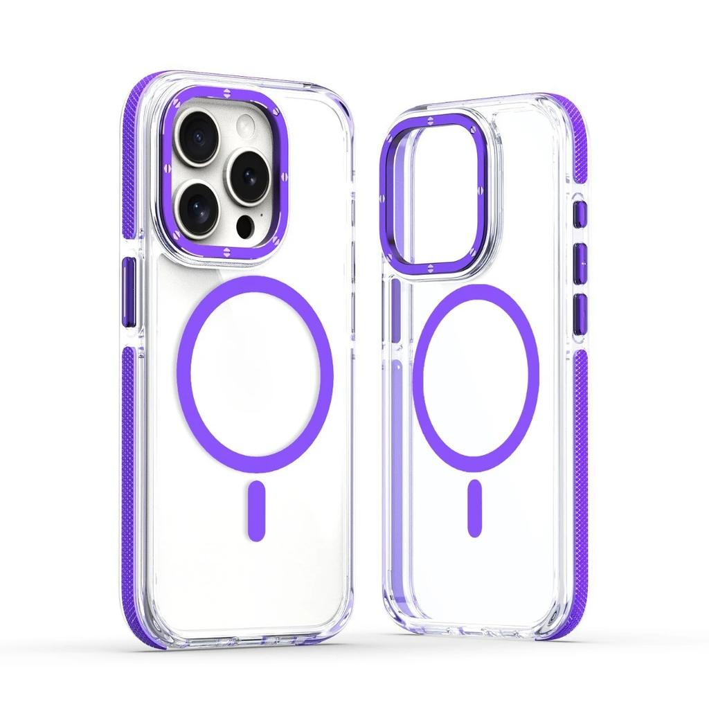 Luxuriöse Magsafe Kabellose Lade Stoßfeste Transparente Handyhülle Für iPhone 15 14 13 12 Pro Max 14 15 Plus Magnetische Transparente Hülle