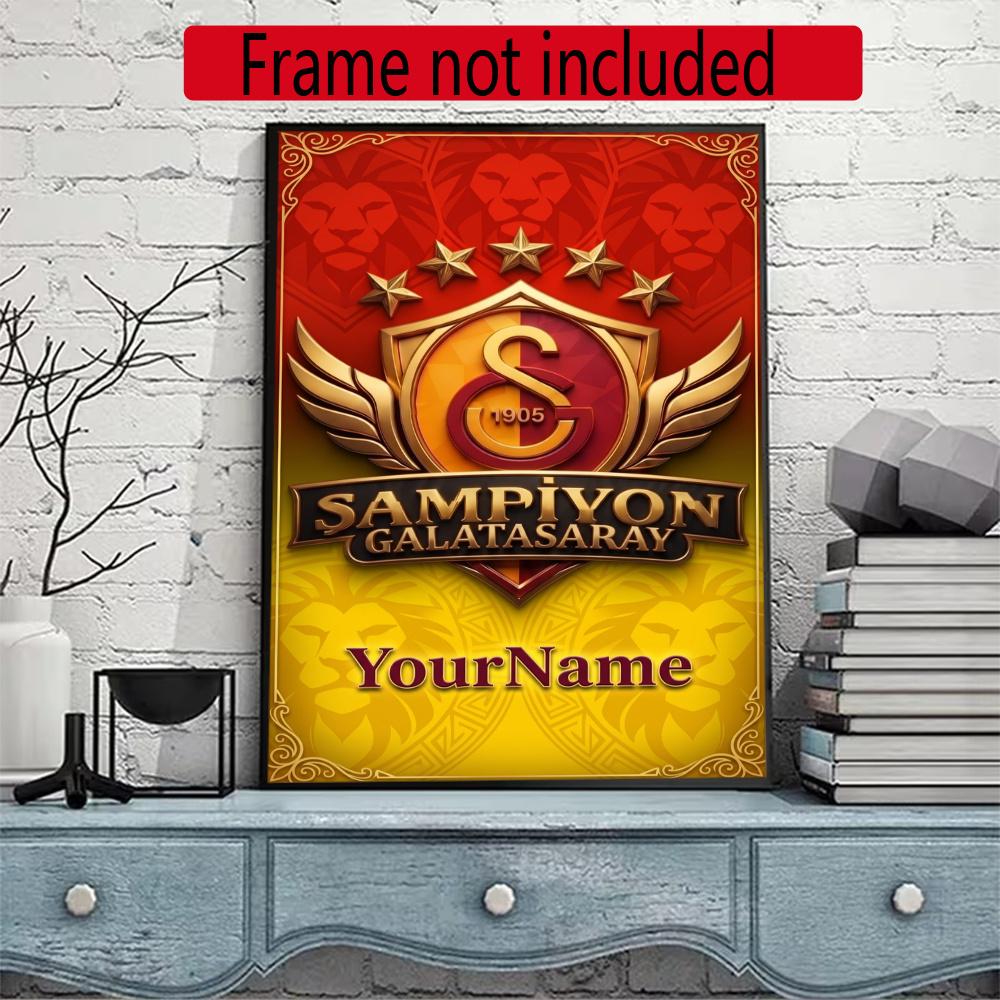 Galatasaray Personalized Name Round Diamond Painting Kit Diamond Embroidery Painting Rhinestones Mosaic Frameless Handwork Decoration Arts