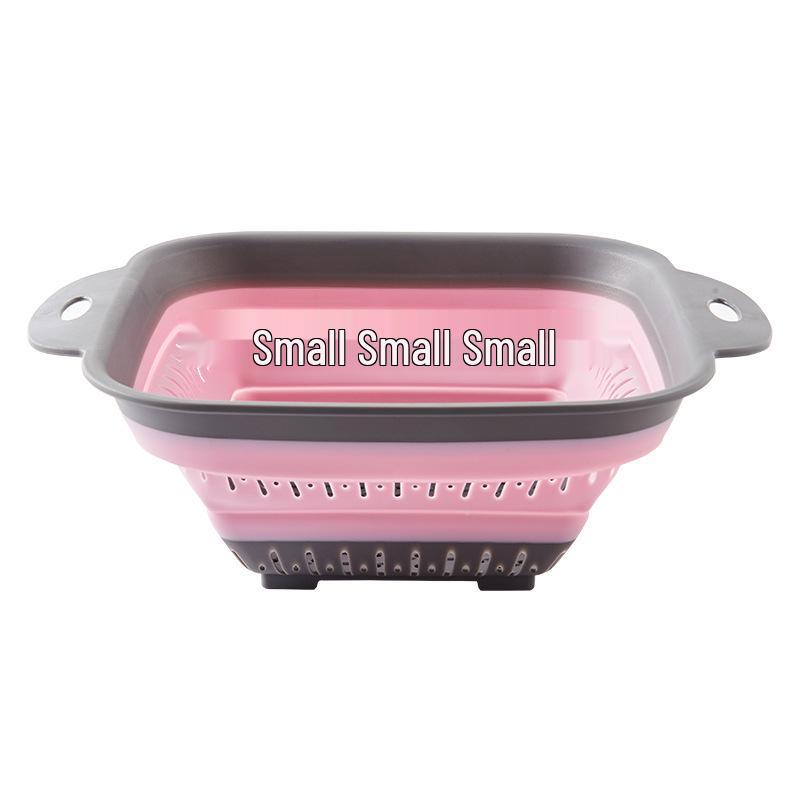 Multifunctional Silicone Folding Drain Basket for Vegetables & Fruits