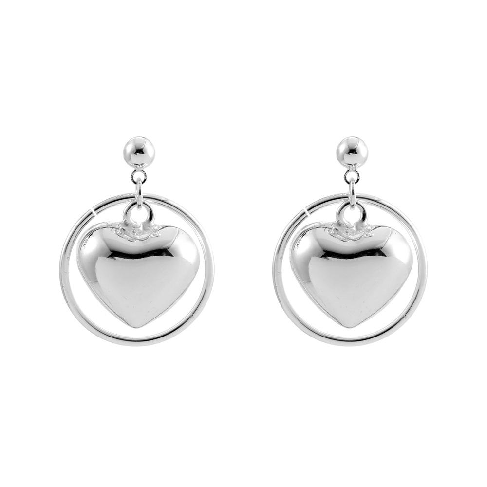 Elegant Pearl Heart Pendant Earrings - Trendy and Versatile Design for Women