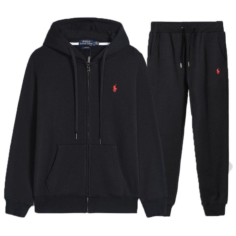 Unisex Embroidered Polo Cardigan Hoodie & Pants Set – Spring/Autumn Casual Wear