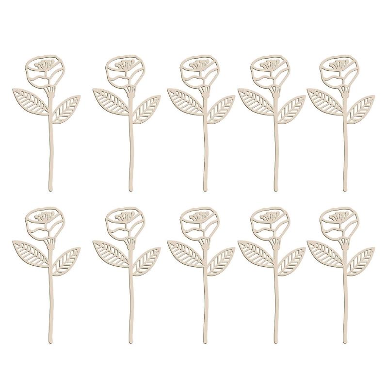 Wooden Wildflower Decors,Wood Flower Cutout for DIY Crafts,Wall Decors Hanging Florals Sculpture Wildflower Stems