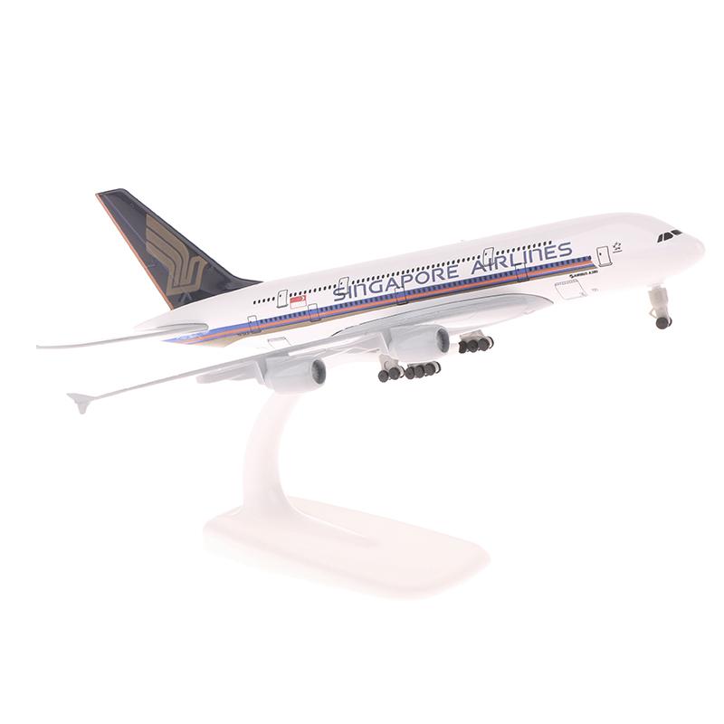 20Cm Plane Model Boeing A380 Singapore Airlines Aircraft Alloy Simulation Airplane Model Aircraft For Kids Toys Christmas Gift