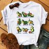 Maycaur Tee Women T-shirt Summer Short Sleeve Avocado Print Clothes Fashion  Cartoon Fruit Graphic T Shirt Kawai Female Tops TEE