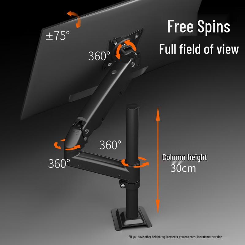 Desktop Inverted Mount Monitor & Laptop Arm