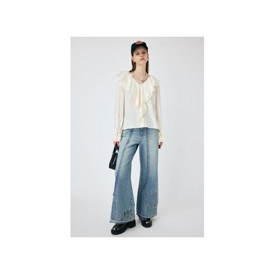 RUFFLE Blouse O/WHT1