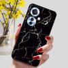 Phone Cover for OPPO Reno11 F 5G Case Black Silicone TPU Fashion Marble Print Shells for Oppo Reno 11F Protective Capa Soft Bags