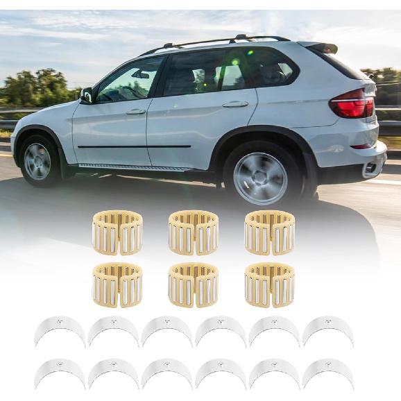 Zestaw 6 łożysk igiełkowych wałka mimośrodowego wałka rozrządu silnika Kompatybilny dla 00-18 X5 F15 E53/70 Zastępuje 11377615379