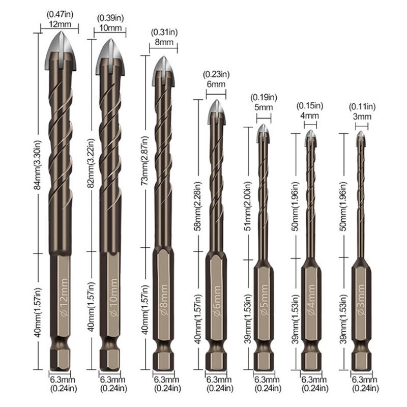 Multifunctional Alloy Drill Bit With Rust Resistant Surfaces Coating for Various Power Tool Home Repair Construction Use