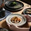 Japanese Creative Steak Plate Ceramic Tableware With Edge Flat Plate A Variety Of Retro Western Plate Flat Plate