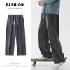 Men's Autumn Large Straight-Leg Hong Kong Style Loose-Fit Wide-Leg Jeans