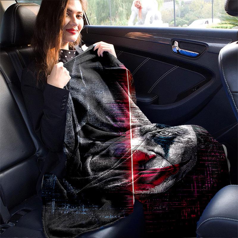 1pc Batman Vs Joker Flannel Blanket Soft Warm Throw Blanket for Bedroom Living Room Bed Travel Camping Picnic Gift. M07220194