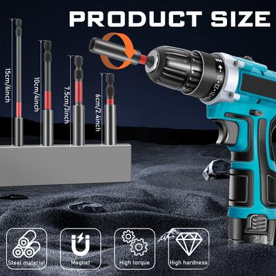 8Pcs Impact Magnetic Screwdriver Bit Holder Extension Socket Drill Bit Holder 1/4" Hex Shank Magnetic Extension Bits Holders Set