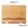 Reading Rack Bamboo Bookshelf Stand Sturdy Bookshelf Textbook Lightweight Portable Adjustable Bookshelf