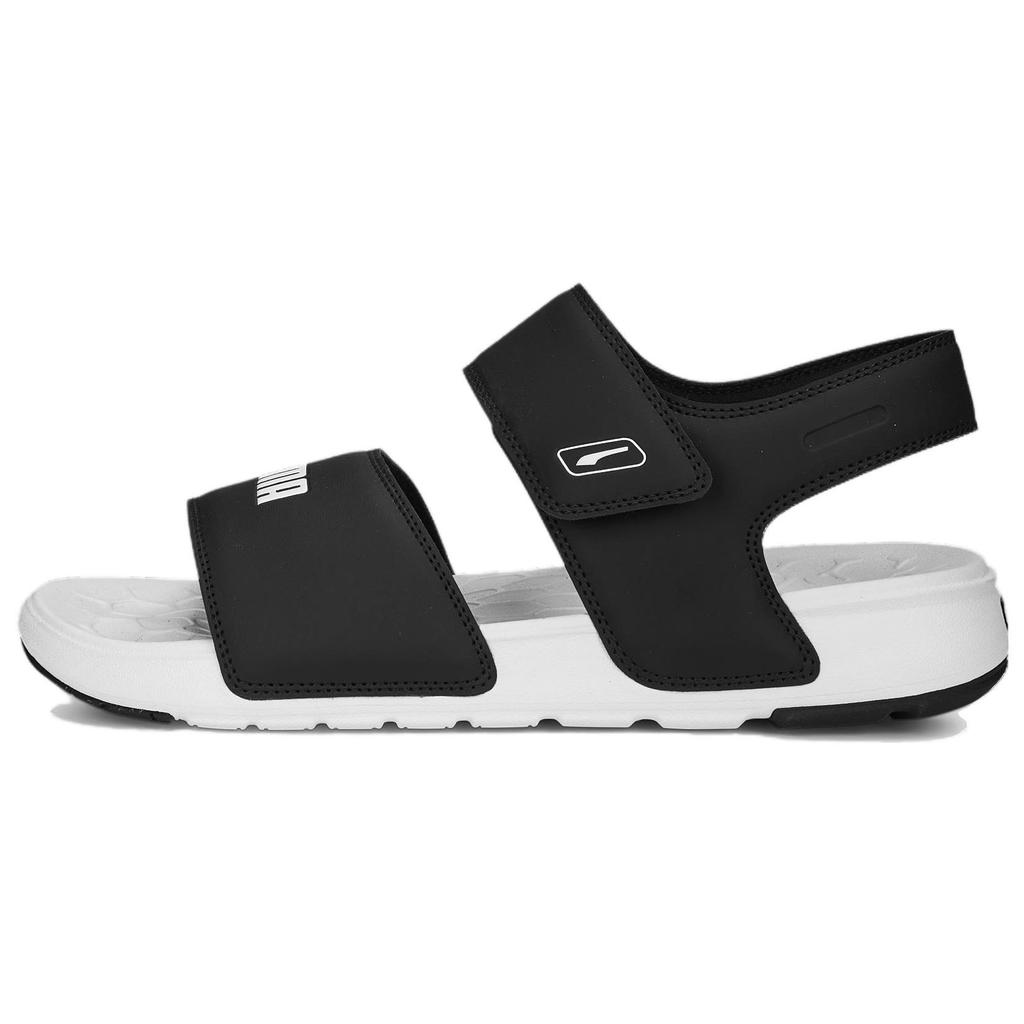Puma Softride Pure Leather Non-Slip Durable Sports Sandals Unisex Sandals Black White 389083-03
